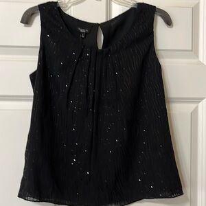 New Talbots Black sequin top